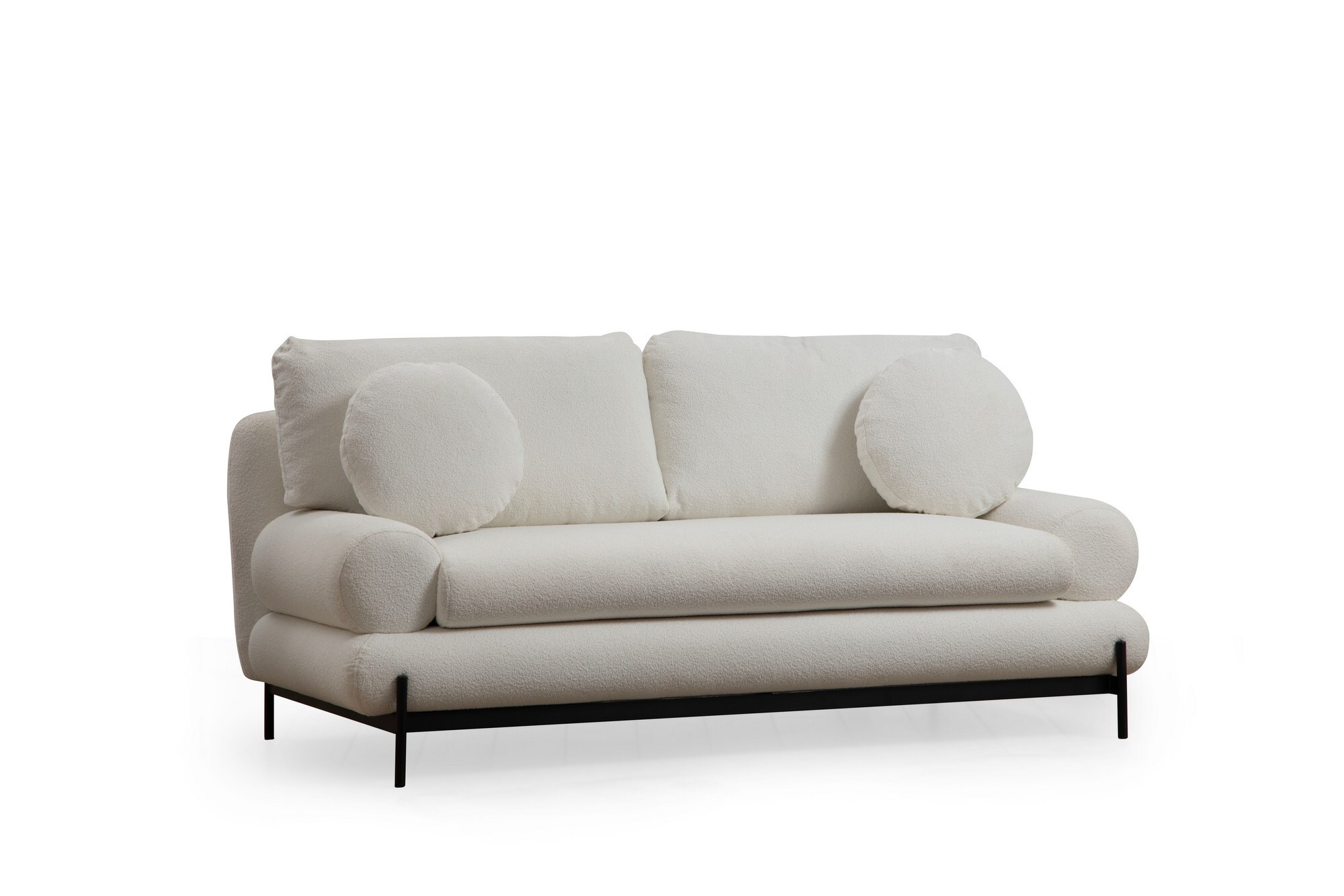 Modern sofa 2-seater White 8