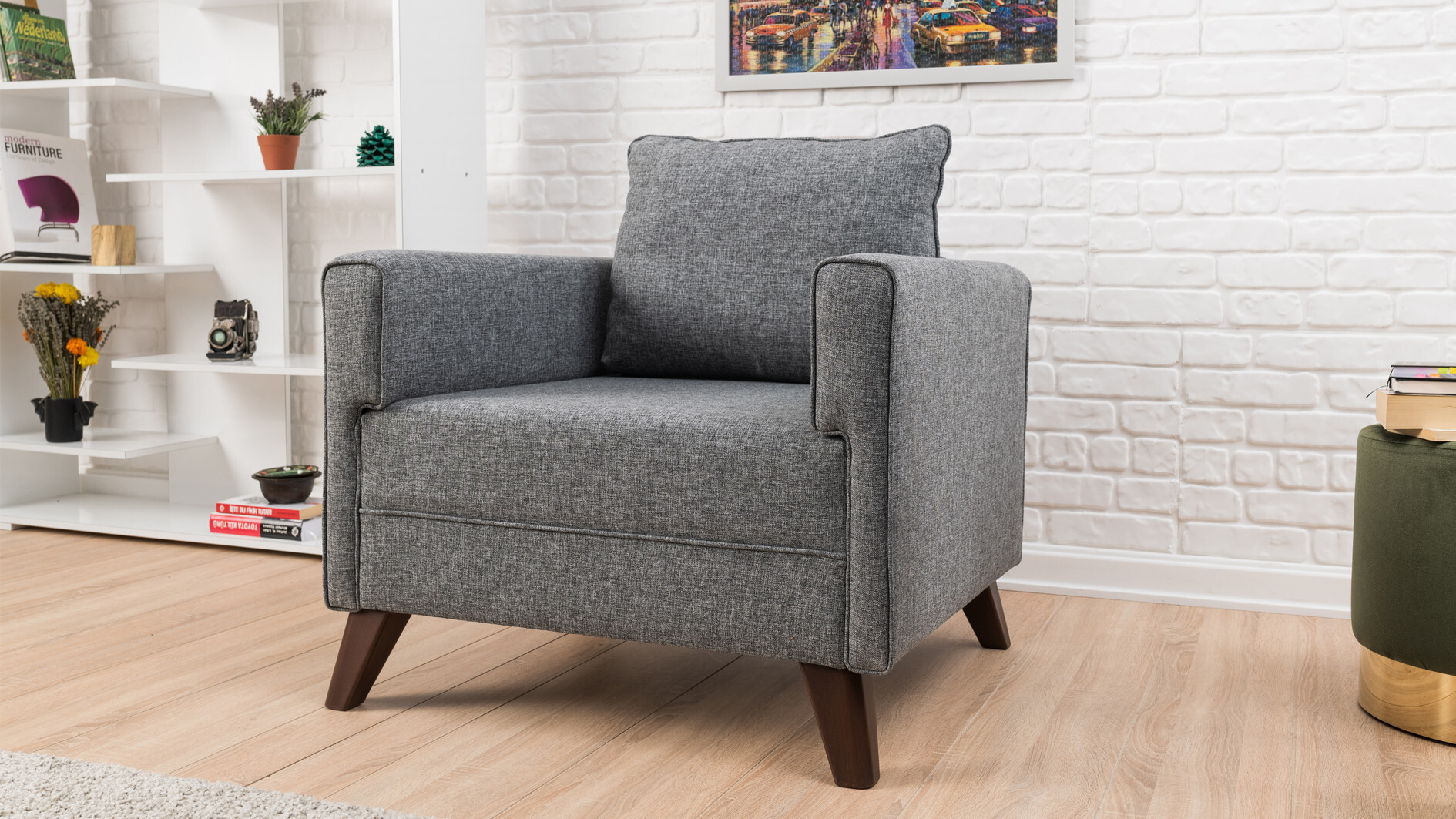 Modern Armchair Grey 2