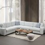 Modern corner sofa light grey 0