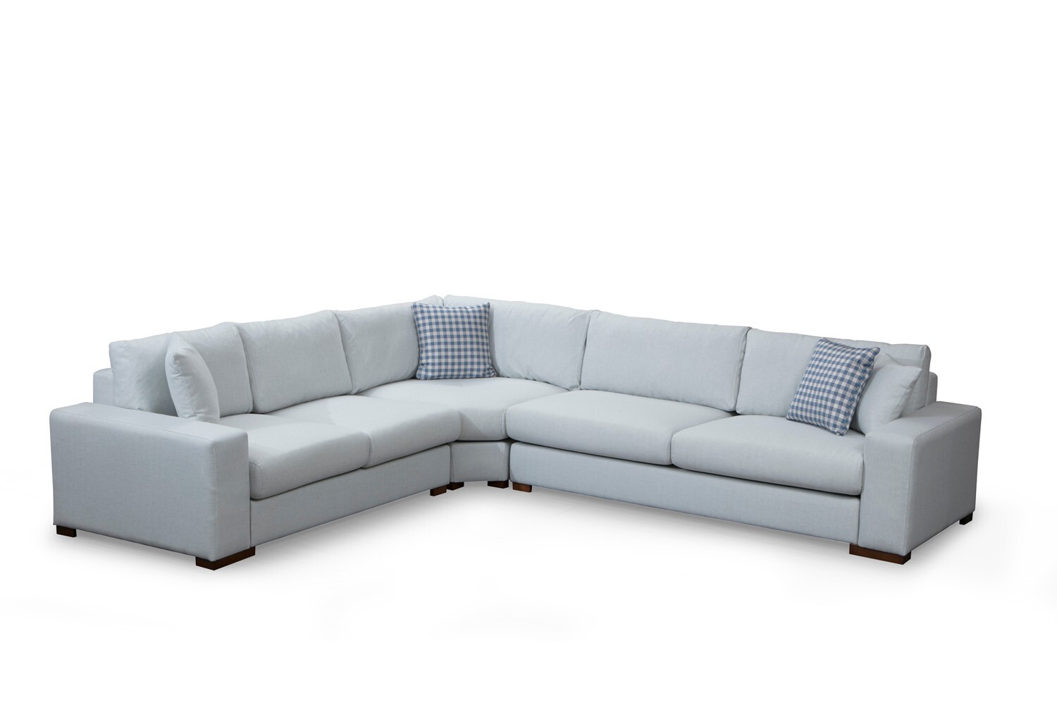Modern corner sofa light grey 4