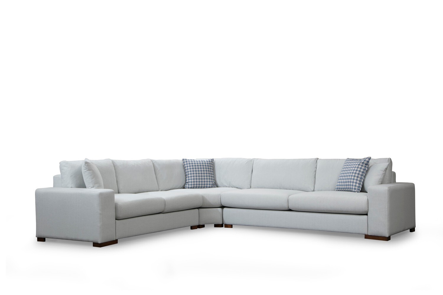 Modern corner sofa light grey 5