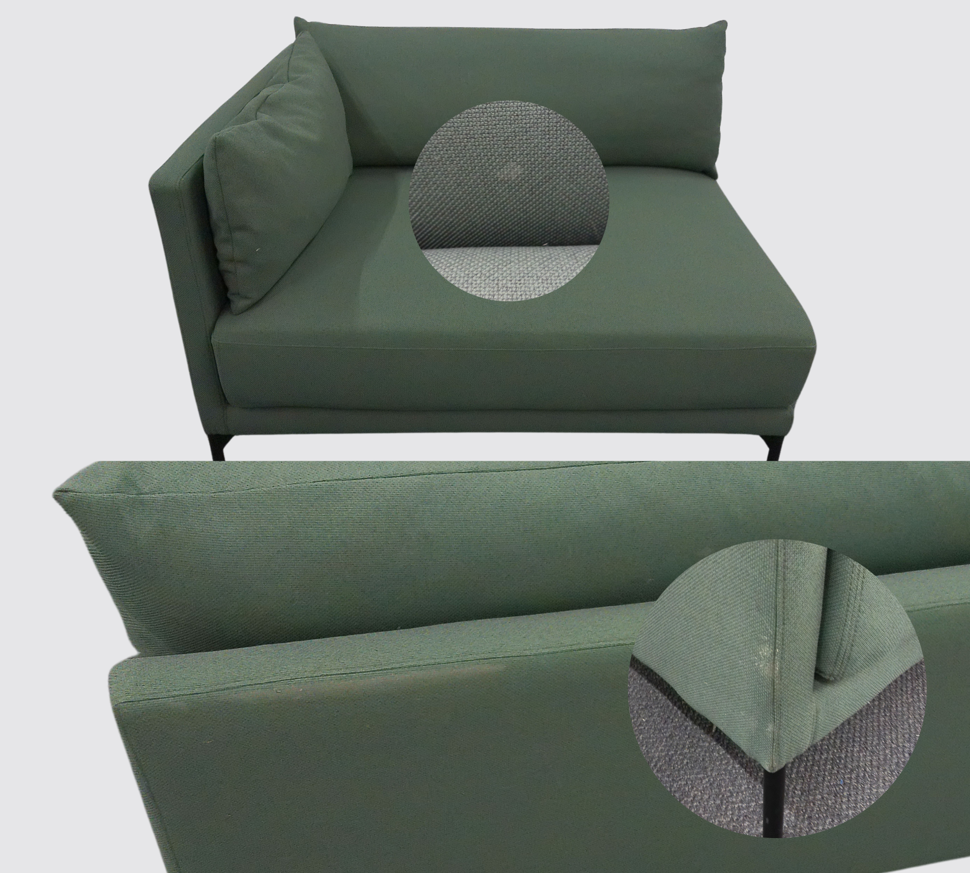 Vincent 1-Seater Corner Module Left Cura Dark Green 8
