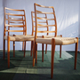 4x Dänische Teak Stühle Modell 82 Braun 3