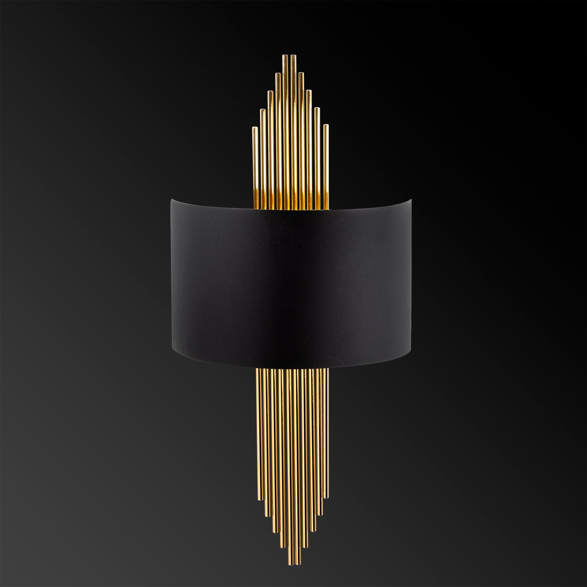 Applique da parete nero e color oro Maxi 75cm 3