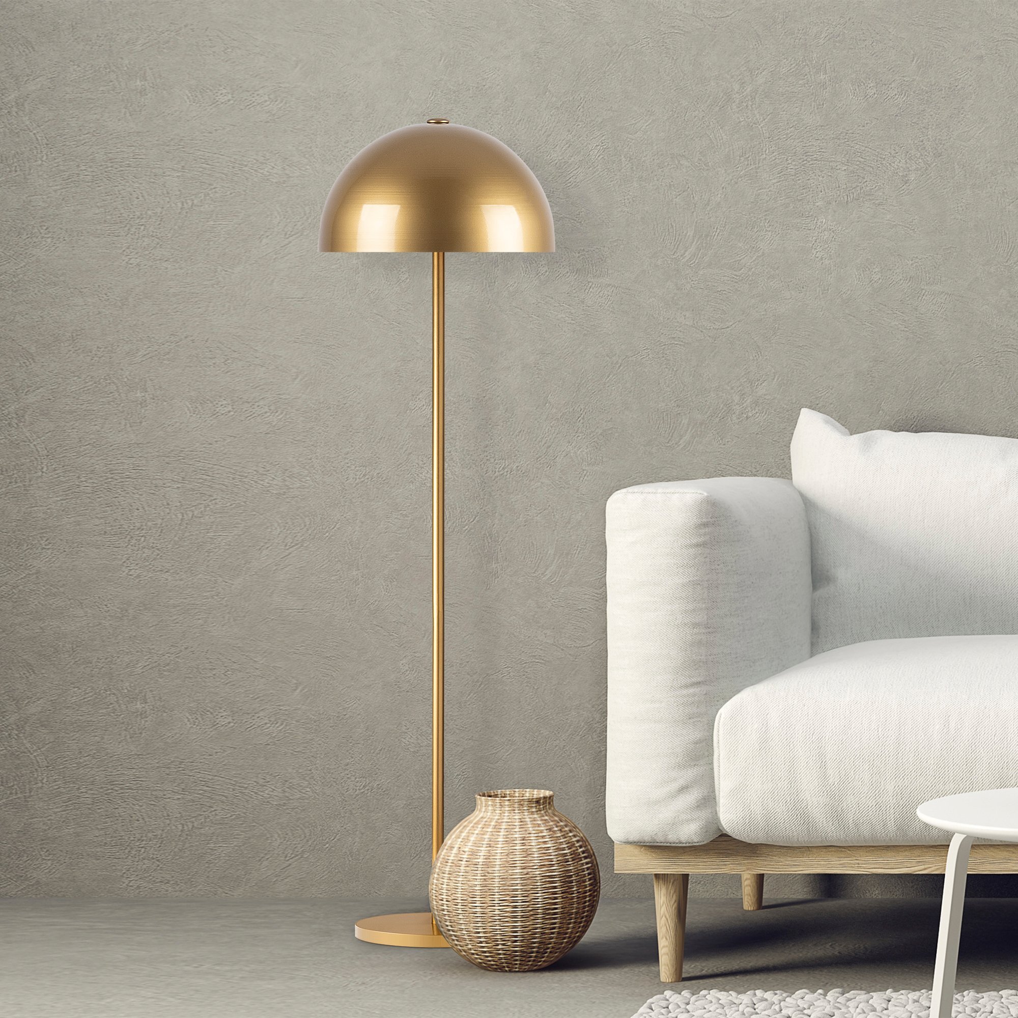 Floor lamp Metal Gold-colored 154cm 2