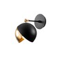 Wall lamp black gold-colored metal 1