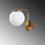 Wall lamp glass sphere metal gold color 3