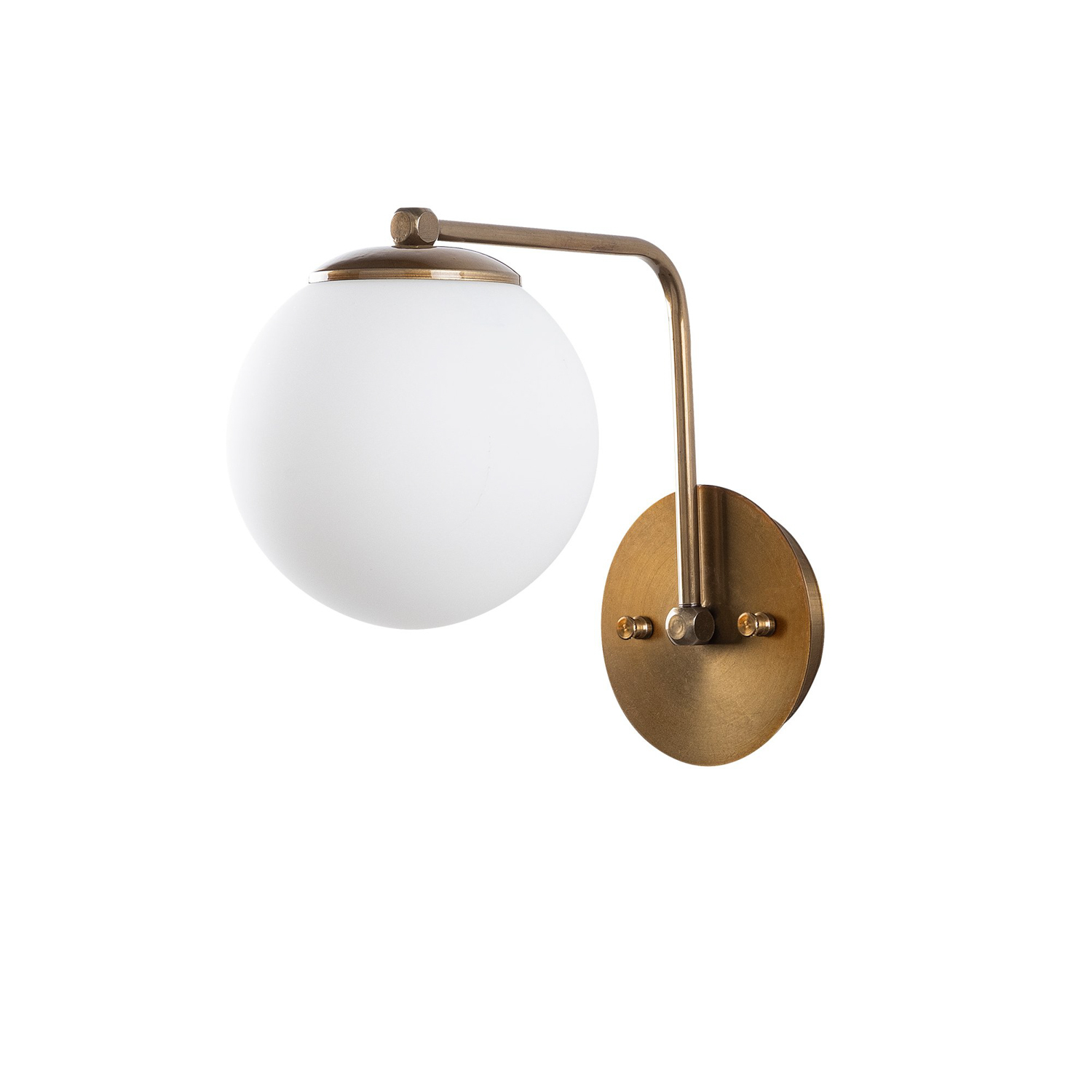Wall lamp glass sphere metal gold color 4