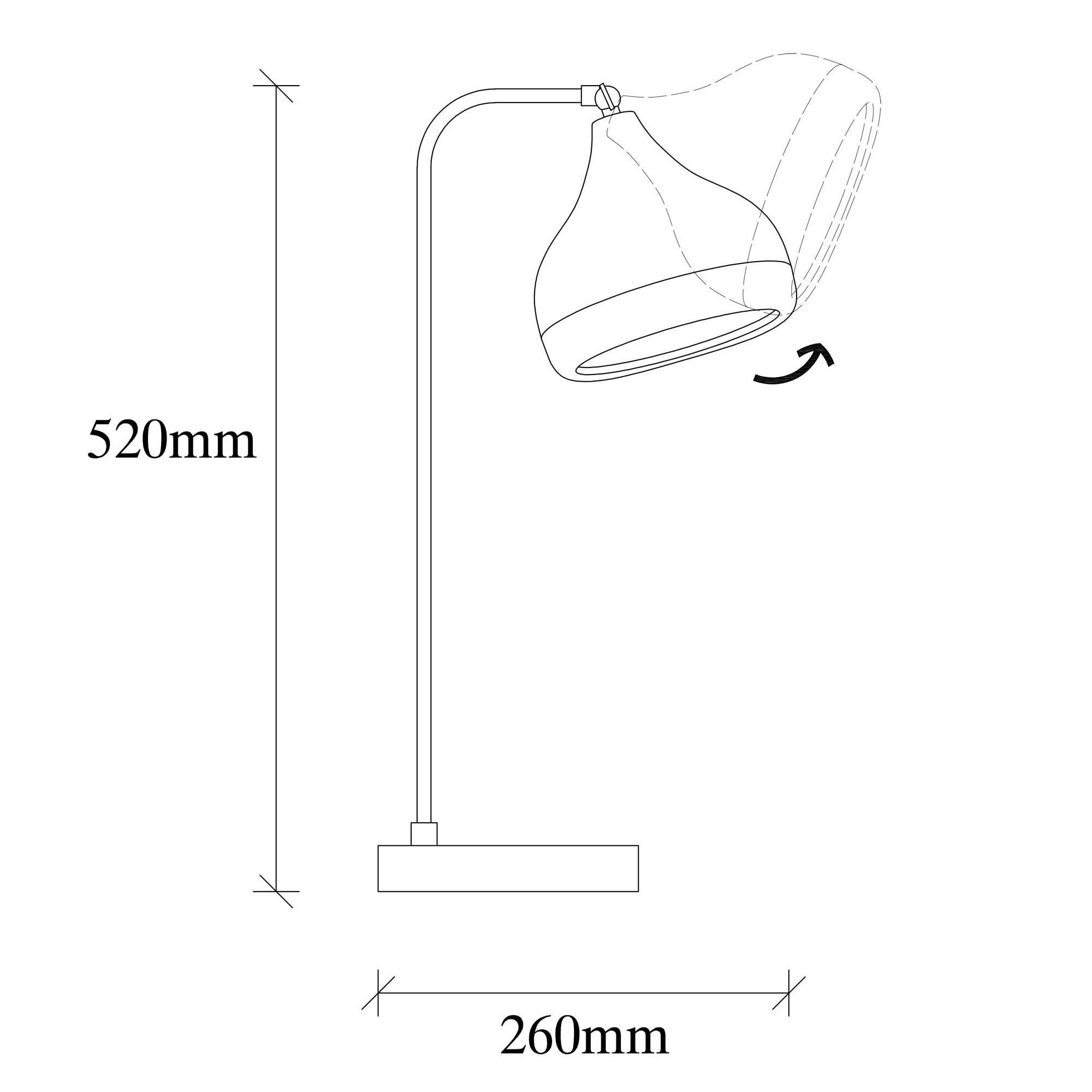 Table lamp made of metal, copper-colored 2