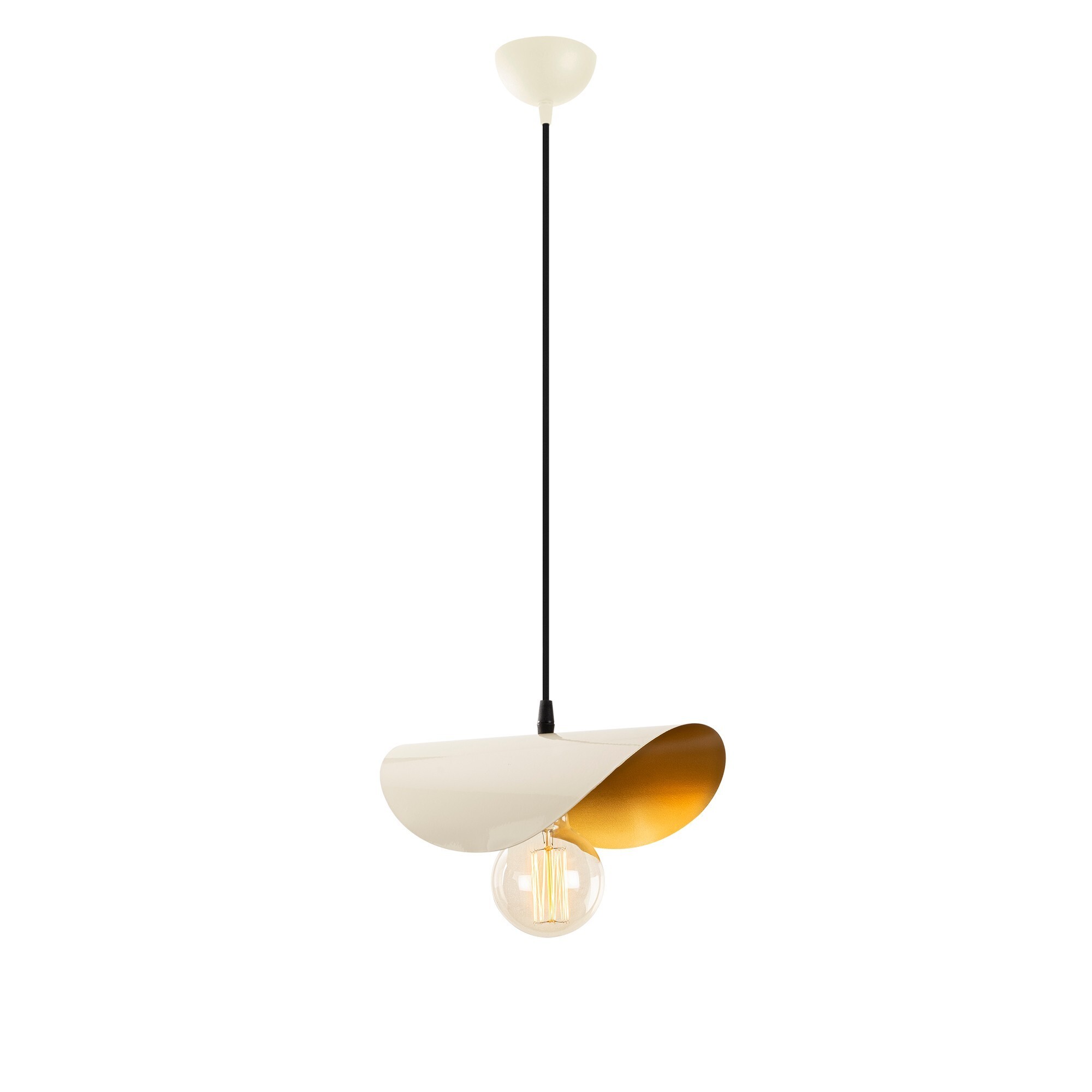 Pendant lamp Metal White Gold 1