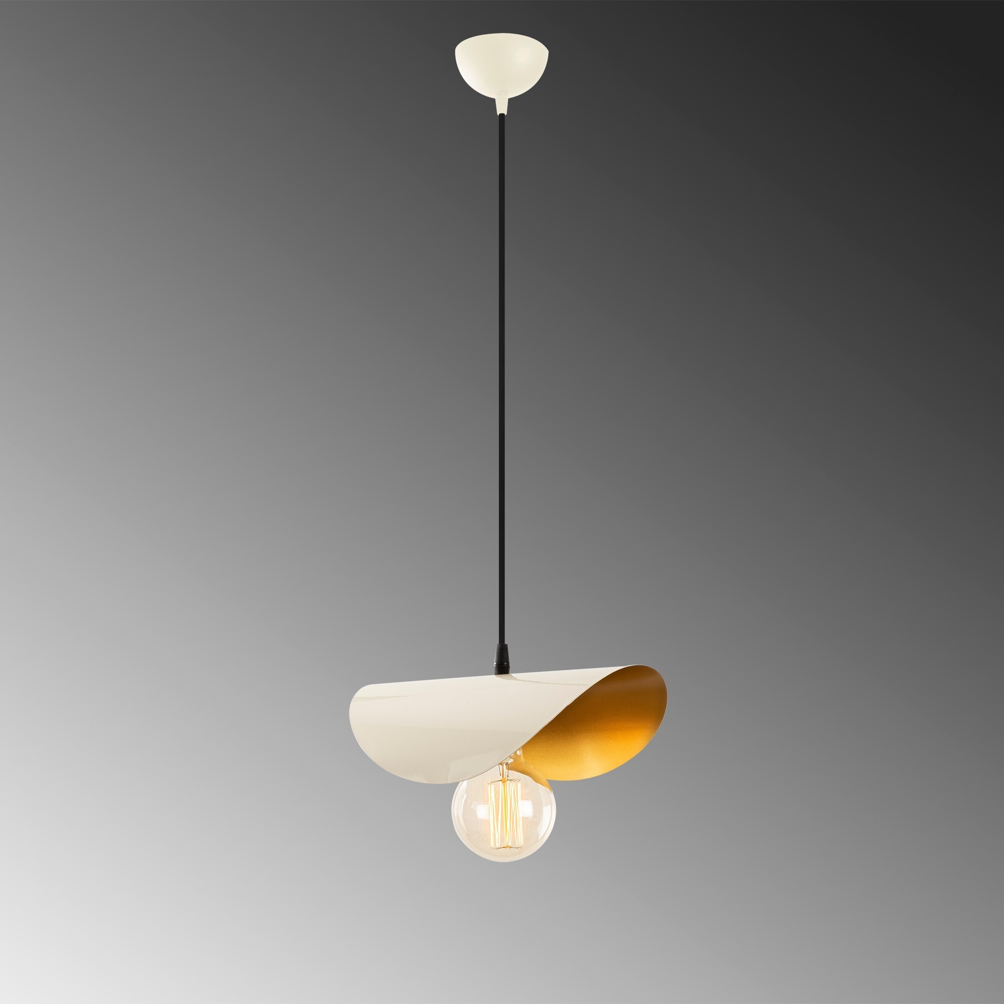 Pendant lamp Metal White Gold 3