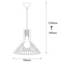 Pendant lamp metal black Ø38cm 4