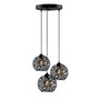 Pendant lamp with 3 elements Black Metal Large 1