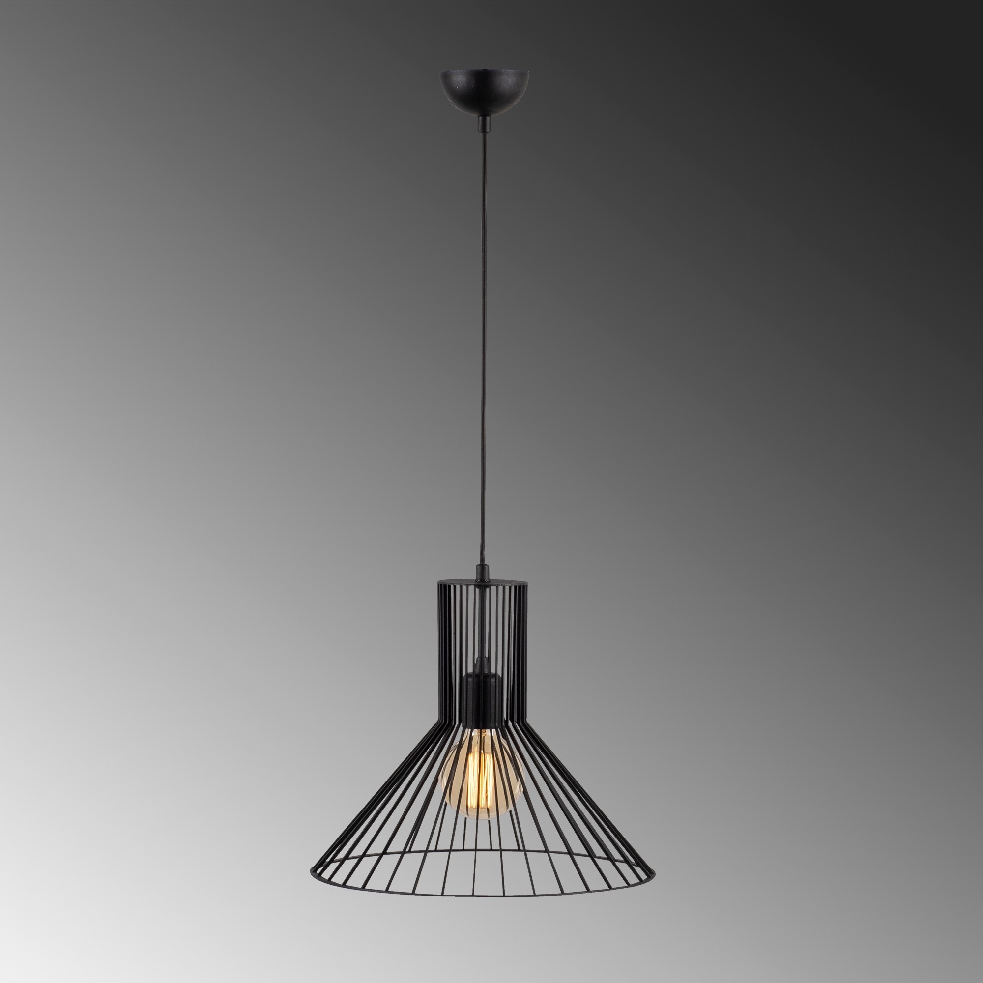 Pendant lamp metal black Ø38cm 3