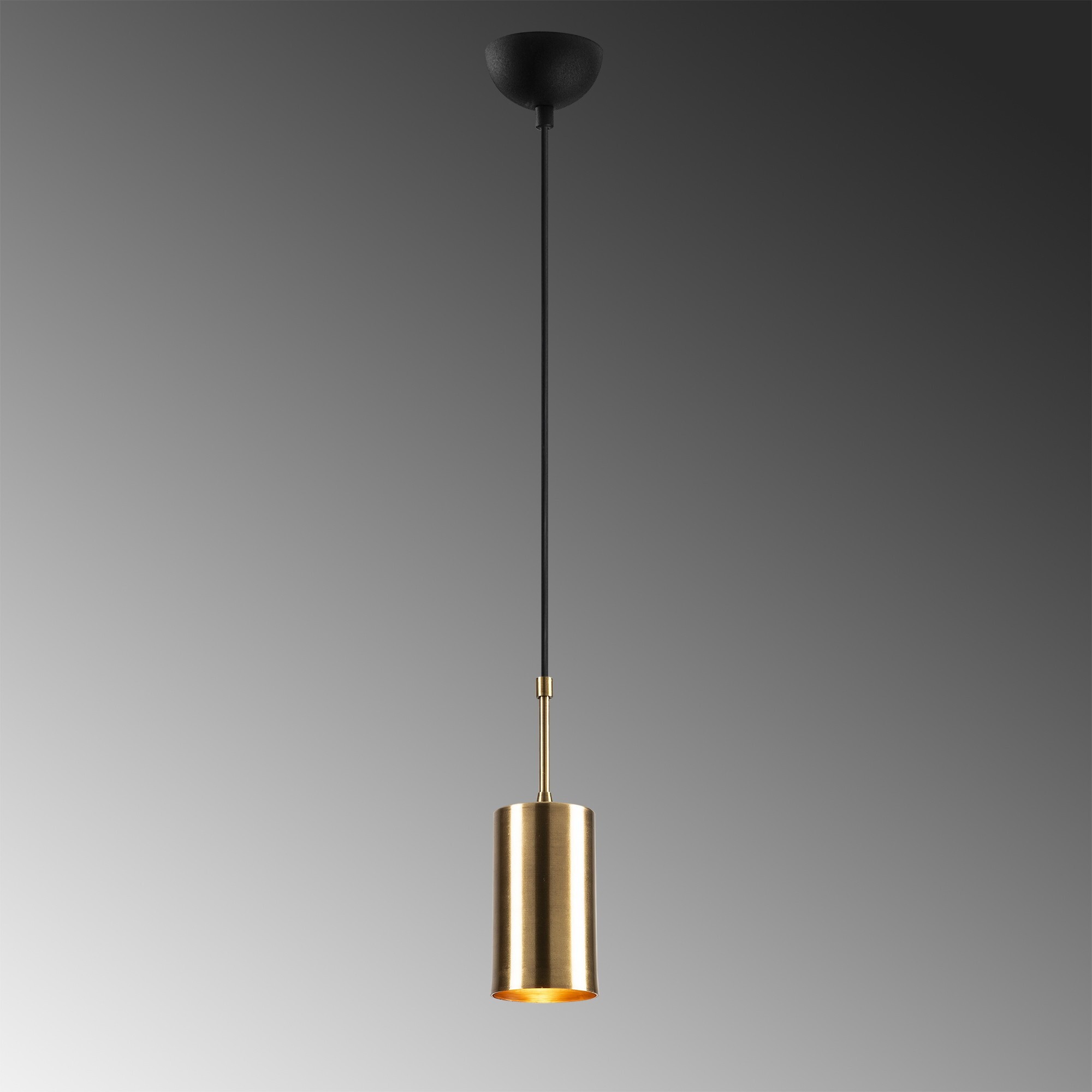Lampada a sospensione metallo nero oro 3
