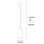 Hanging lamp Metal Black Gold 2