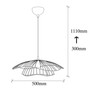 Modern pendant lamp with black metal struts 7