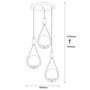 Pendant lamp with 3 elements metal Black 4