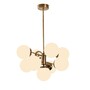 Vintage pendant lamp with 9 glass elements White Gold 1