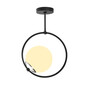 Pendant lamp glass sphere and metal 2