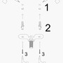 Pendant lamp 3 elements Height adjustable Metal Black 6