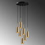 Pendant lamp 7 elements Height adjustable Metal Gold 4