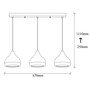 Pendant light 3 elements Adjustable height Black Gold 2