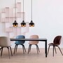 Pendant light 3 elements Adjustable height Black Gold 0