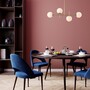 Pendant lamp 4 glass spheres metal gold 0