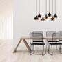 Pendant lamp with 7 elements metal black 0