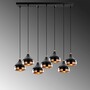 Pendant lamp with 7 elements metal black 4
