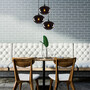 Pendant lamp 3 elements metal smoke-colored 0