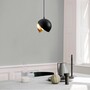 Lampada a sospensione metallo nero oro Ø 20cm 0