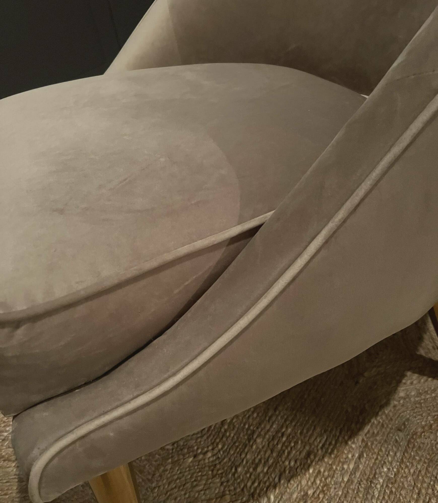 Polstersessel Samt Taupe  6