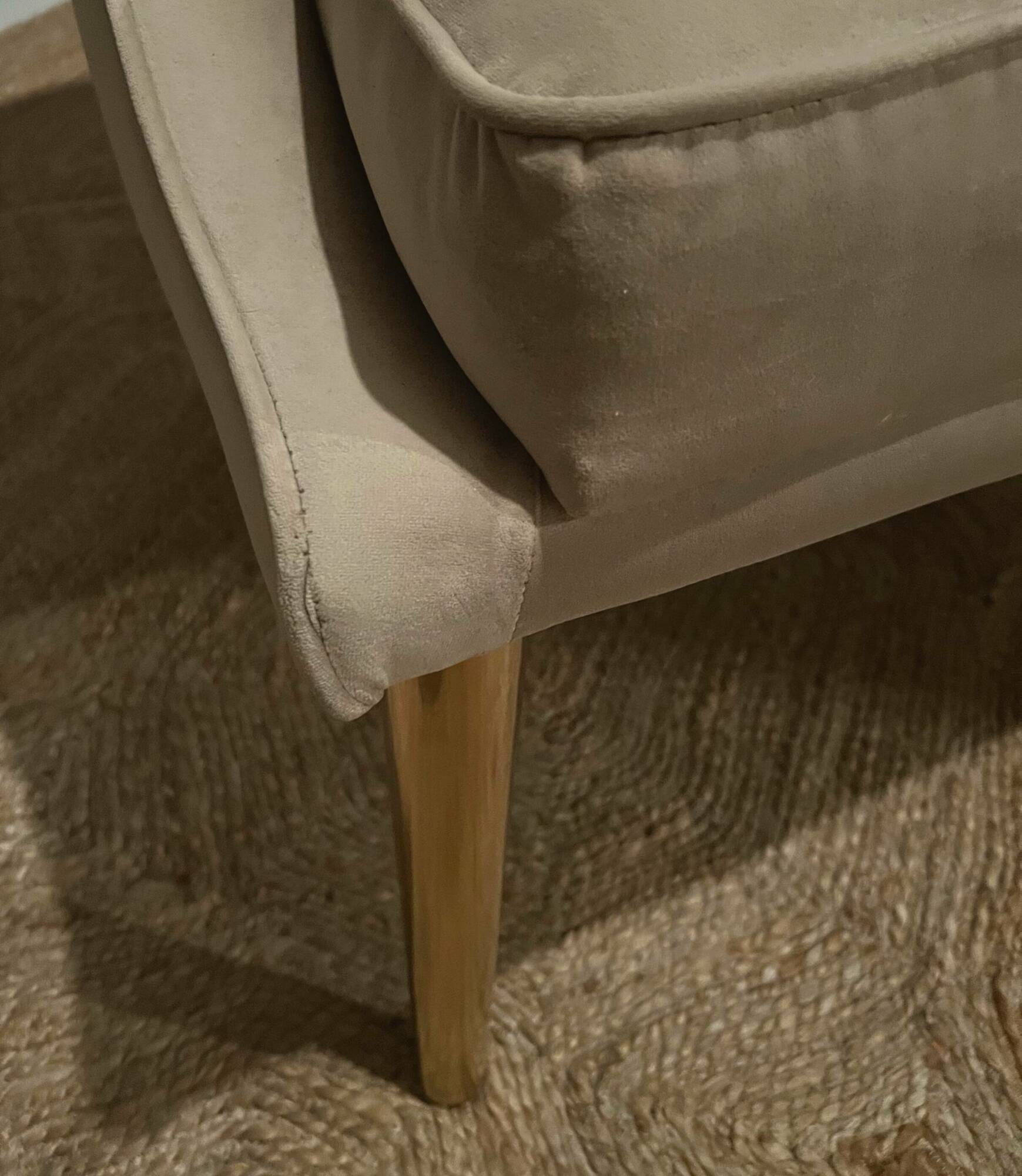 Polstersessel Samt Taupe  1