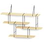 Link set 1 Regal Eschenholz Stahl Natur 1