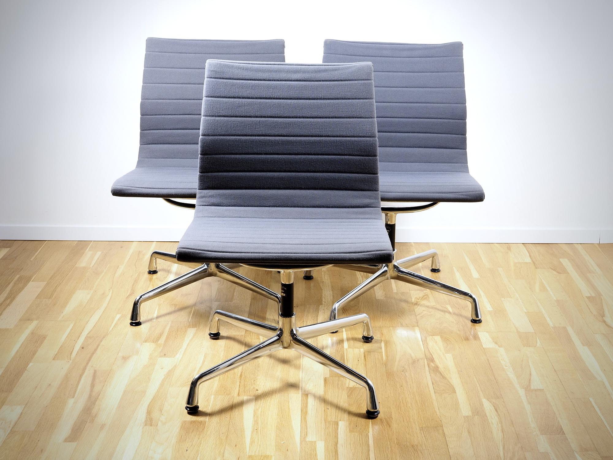 Aluminium Chair EA 106 Swivel Hopsack Grey 4