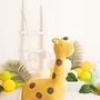 Giraffe stuffed animal Cotton Yellow Brown 1