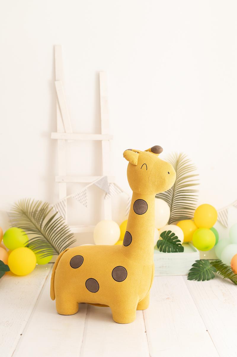 Giraffe stuffed animal Cotton Yellow Brown 1