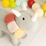 Dino Stuffed Animal Cotton Green White 2