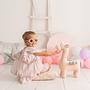 Unicorn stuffed animal cotton pink grey 1