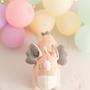 Unicorn stuffed animal cotton pink grey 2