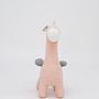 Unicorn stuffed animal cotton pink grey 6