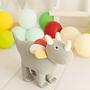 Dino Stuffed Animal Cotton Green White 0