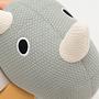 Dino Stuffed Animal Cotton Green White 5