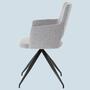 Armchair with back cutout and steel frame Grey 2