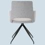 Armchair with back cutout and steel frame Grey 3