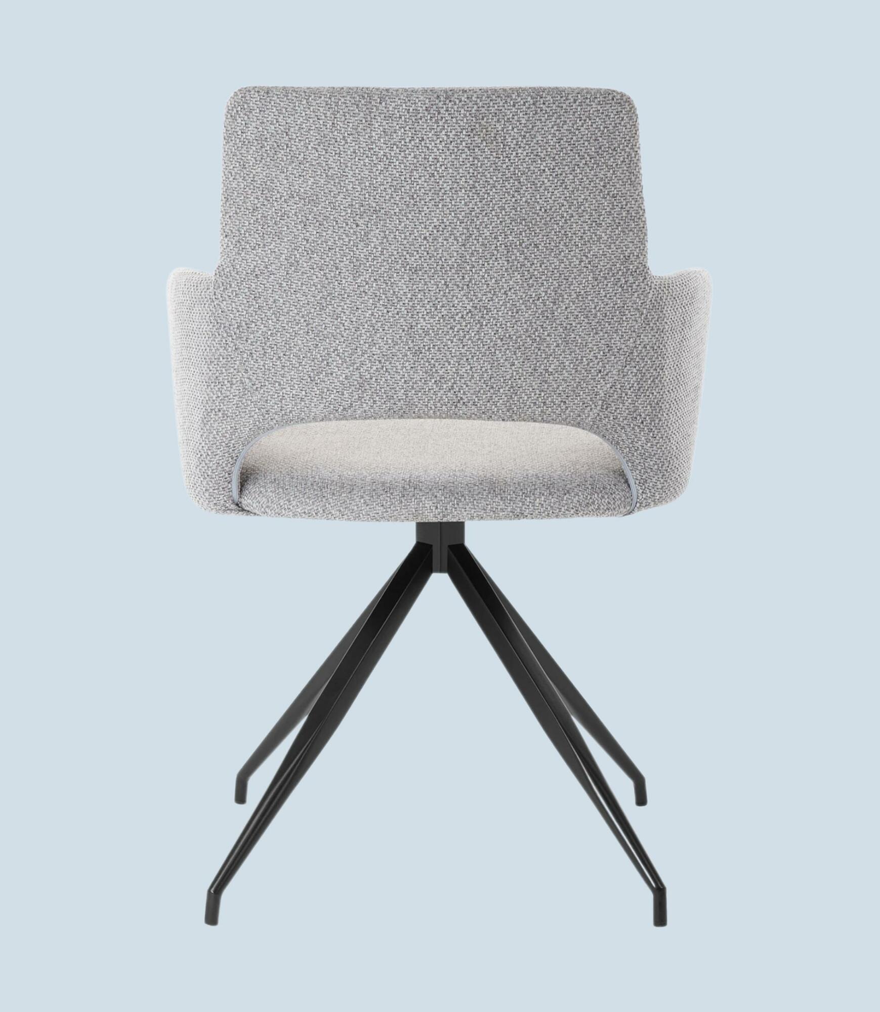 Armchair with back cutout and steel frame Grey 3