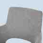 Armchair with back cutout and steel frame Grey 4