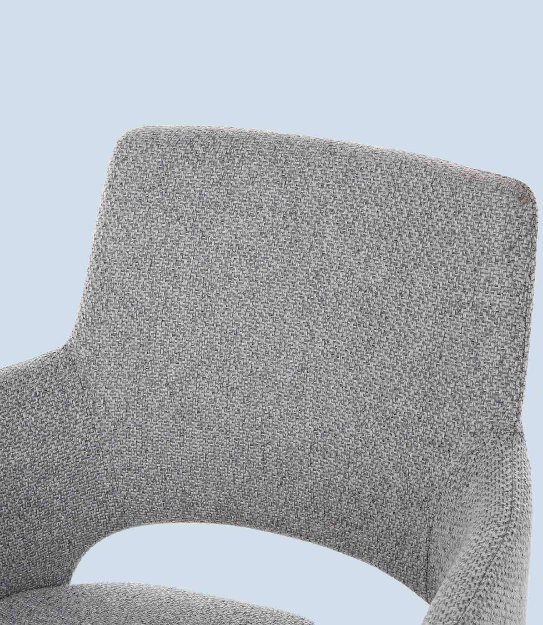 Armchair with back cutout and steel frame Grey 4